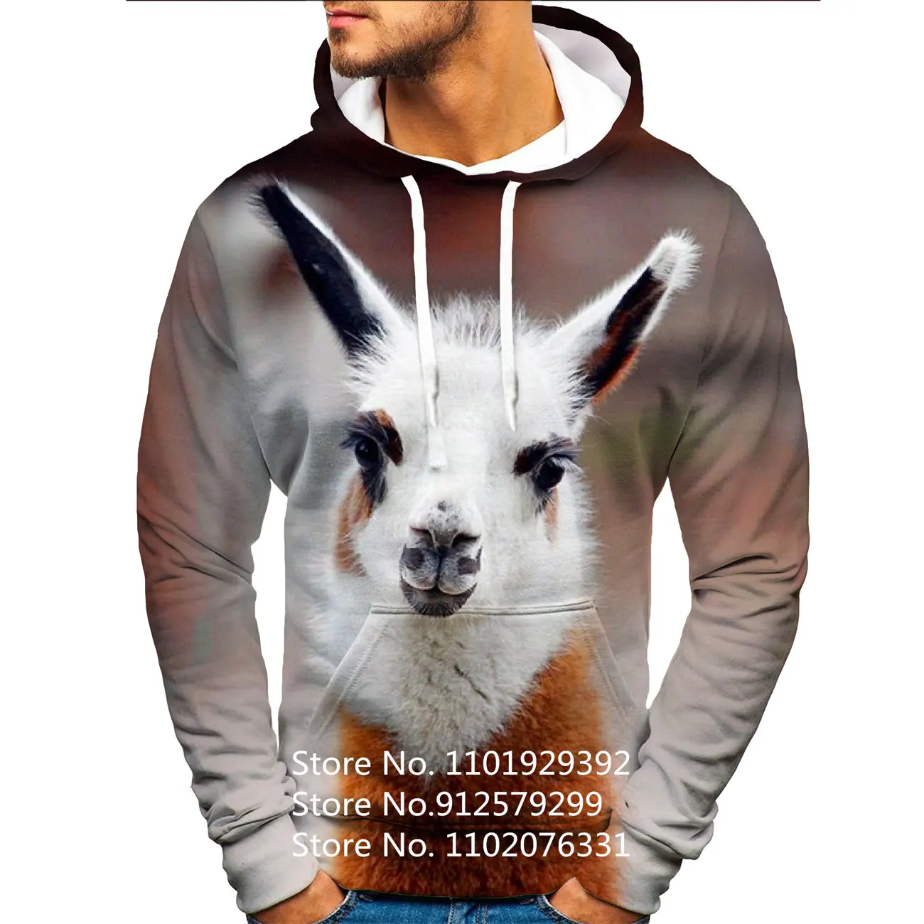 New Fashion Animal Goat Hoodie 3D Art Printed Sweatshirt Mens Casual Pullover