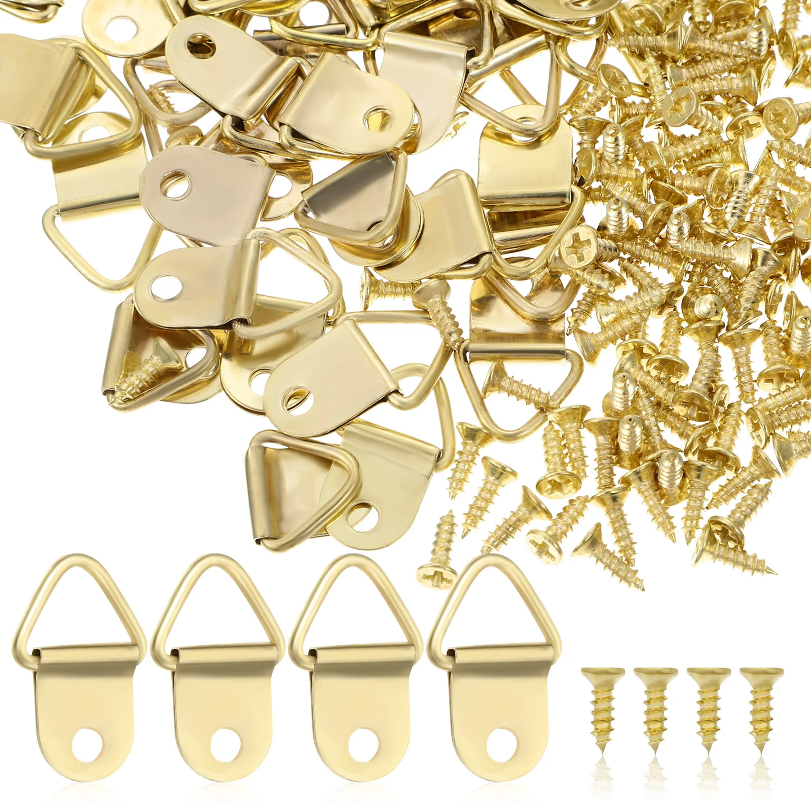 

1 Set Professional Practical Sturdy Picture Frame Hooks with Screws Picture Frame Hooks with Matching Screws