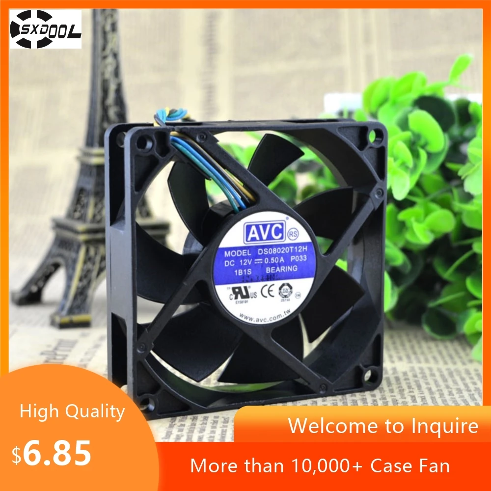 Ds08020t12h 80 мм 8025 ШИМ-вентилятор для AVC 8020 8 см 0 50a 4-проводной ШИМ-радиатор Кулер