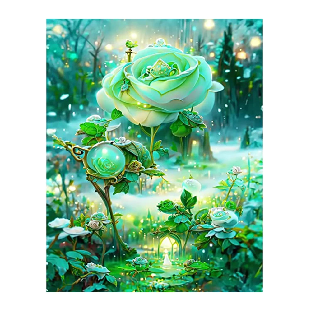 

Алмазная 5D картина с цветами LZAIQIZG, Набор для вышивки крестиком из квадратных/круглых страз, украшение для дома