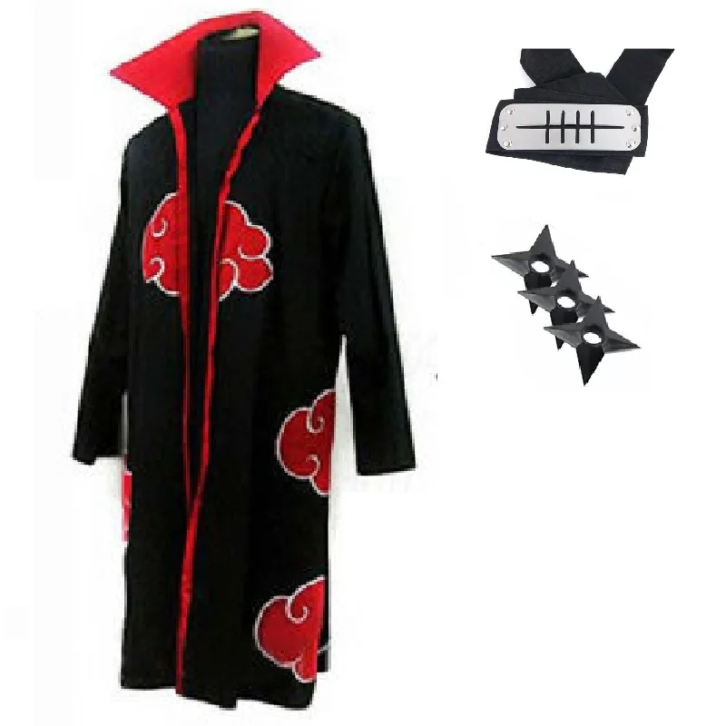 Мантия Наруто костюмы для косплея Акацуки аниме пальто мантия красная