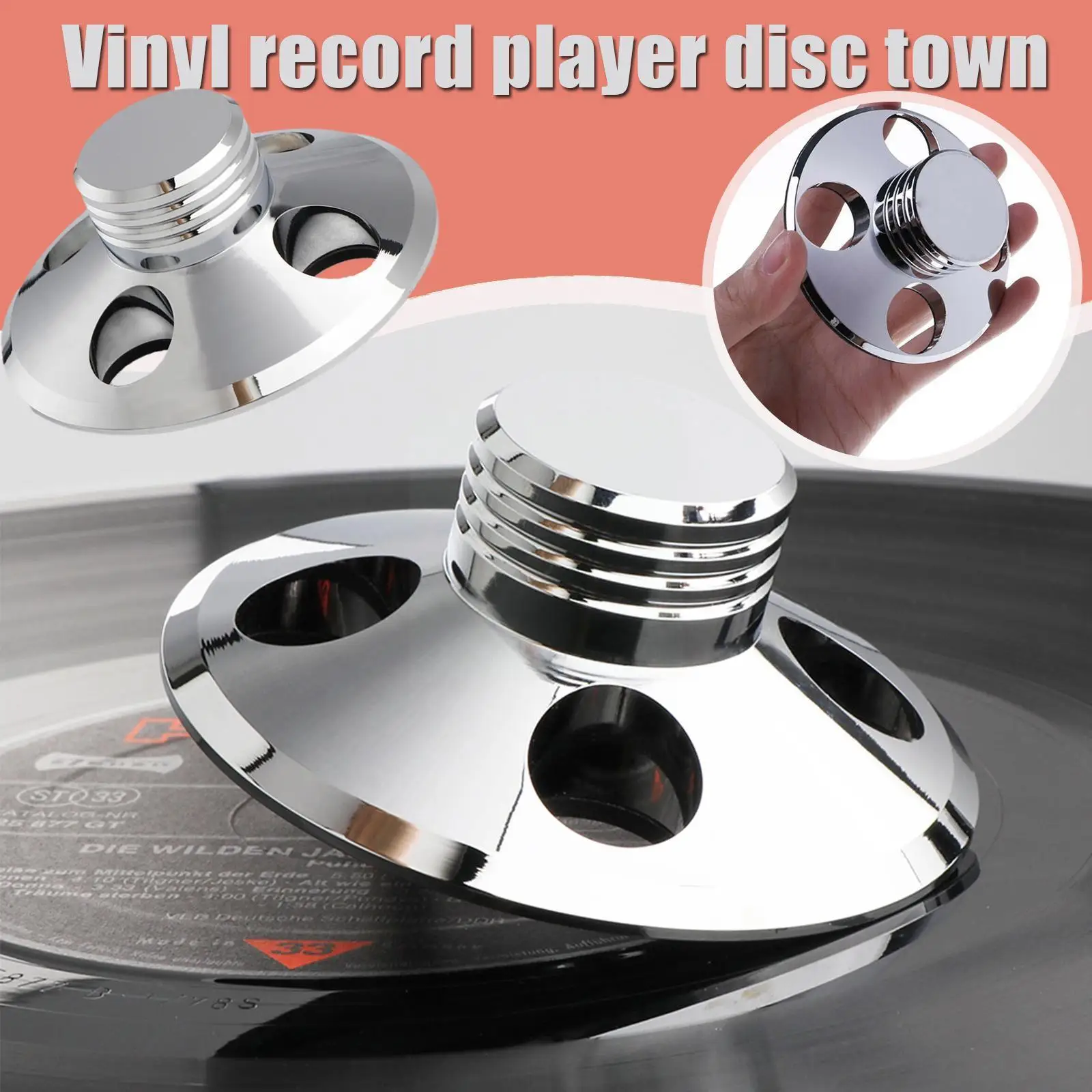 

Audio LP Vinyl Turntables Metal Disc Stabilizer Record Weight HiFi Player Clamp K7L9