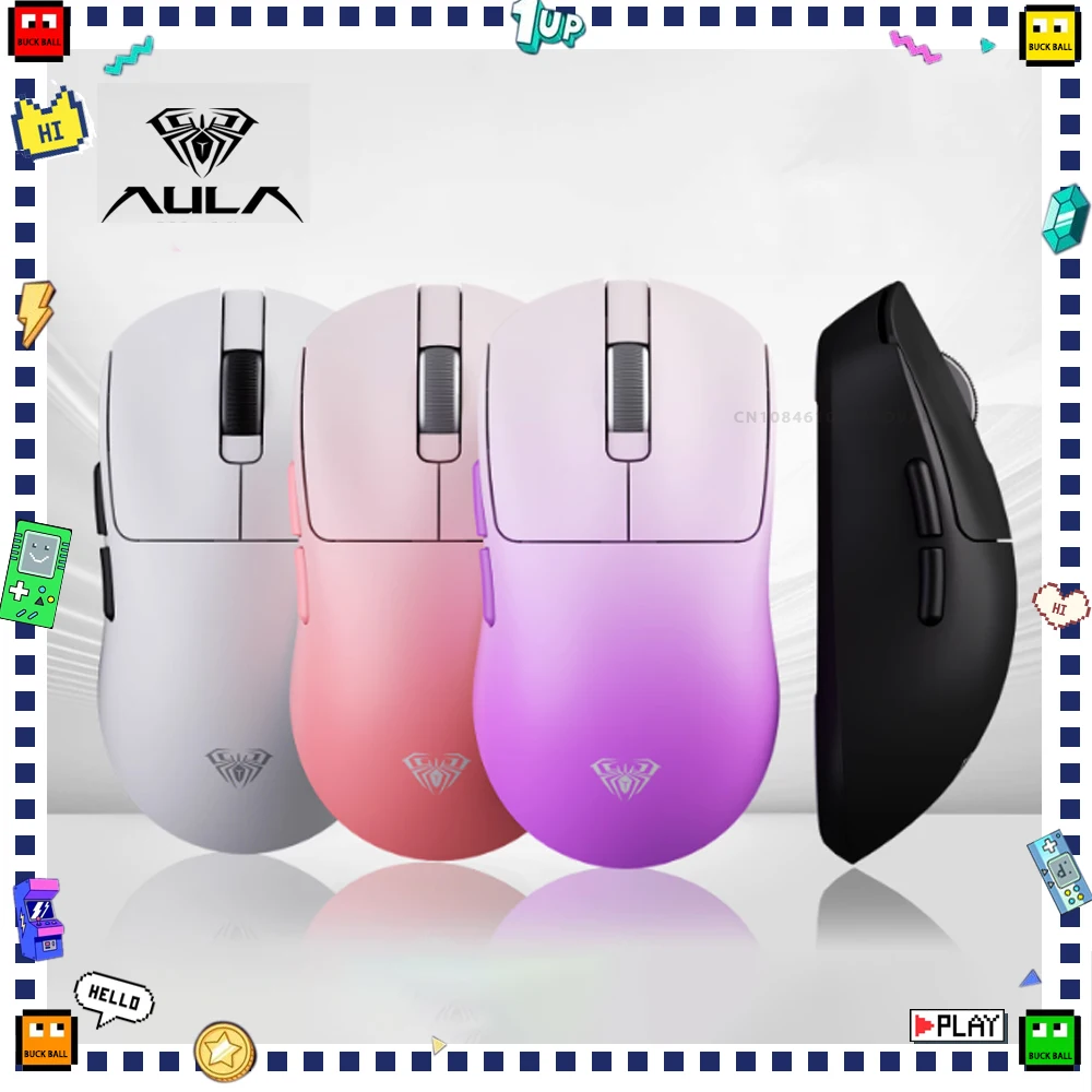 Мышь Aula SC360 трехрежимная беспроводная Bluetooth-мышь PAW3311 частота заката 1000 Гц легкая