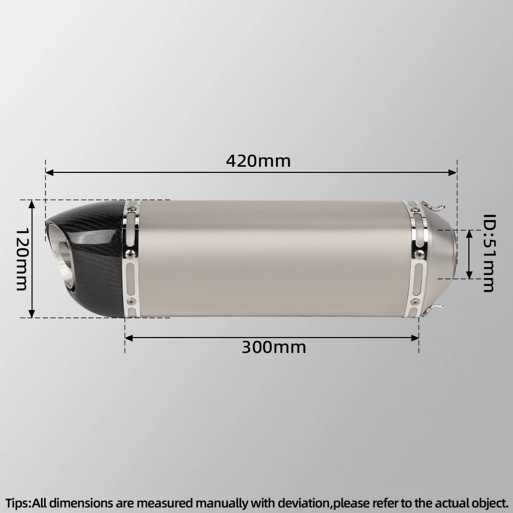 Универсальные аксессуары 51 мм модифицированный глушитель выхлопной трубы