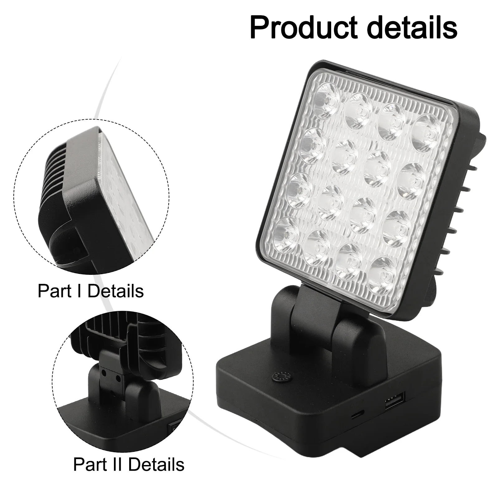 Беспроводной светодиодный рабочий фонарь для PARKSIDE X20V PAP20A1 PAP20A3 18 В аккумулятор