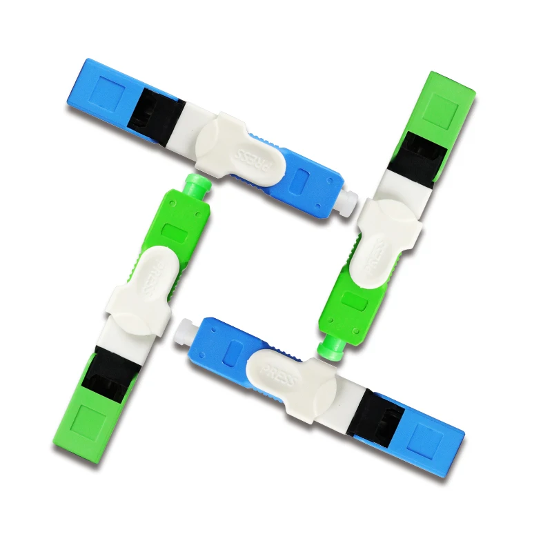 OPTFOCUS SC APC UPC Fiber Connector ESC250D Fiber Fast Connector FTTH Tools 200pcs Quickly Conector Free Shipping