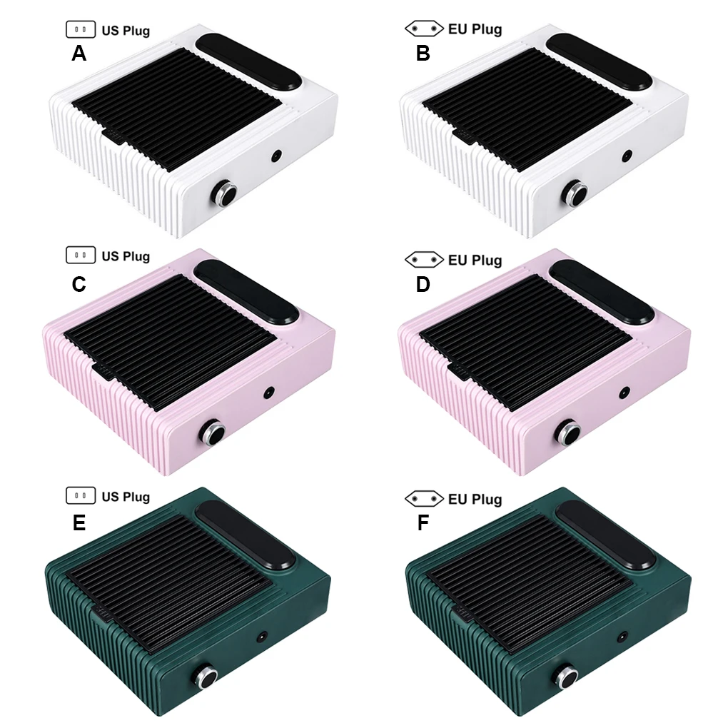 

Nail Vacuum Machine Adjustable Collector Acrylic Nails Catcher with Filter Fan Extractor Household White US Plug