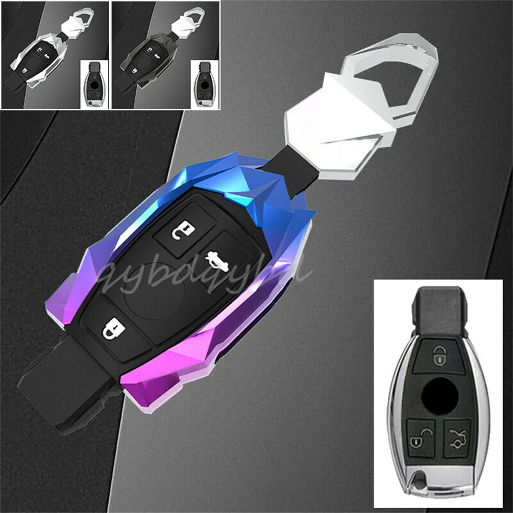 

For Mercedes-Benz Zinc Alloy Car Smart Key Case Cover Fob Holder Protector Shell Skin Keychain Shell Accessories Styling