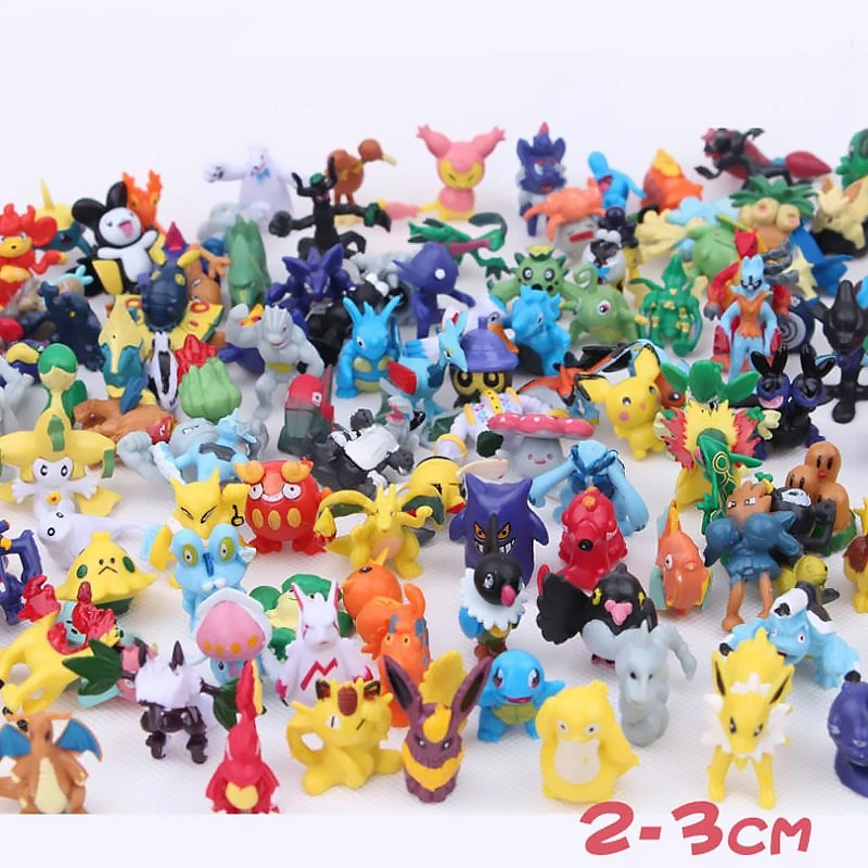 

144Pcs Pokemon Action Figure 2-3Cm Mini Dolls Anime Pikachu Eevee Psyduck Charizard Squirtle Model Not Repeating Toys Kids Gift