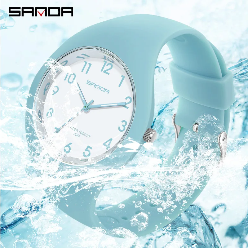 SANDA New Fashion Trend Women's Watches Sports Waterproof Wristwatch for Woman Watch Casual Clocks relogio feminino 6056 enlarge