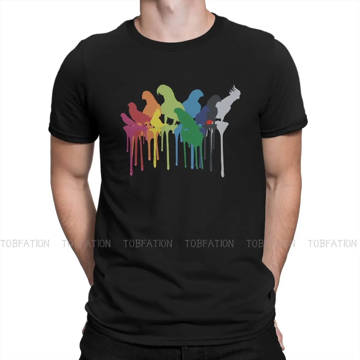 

Over the Rainbow Unique TShirt Parrot Animal Comfortable Hip Hop Gift Idea T Shirt Short Sleeve Ofertas