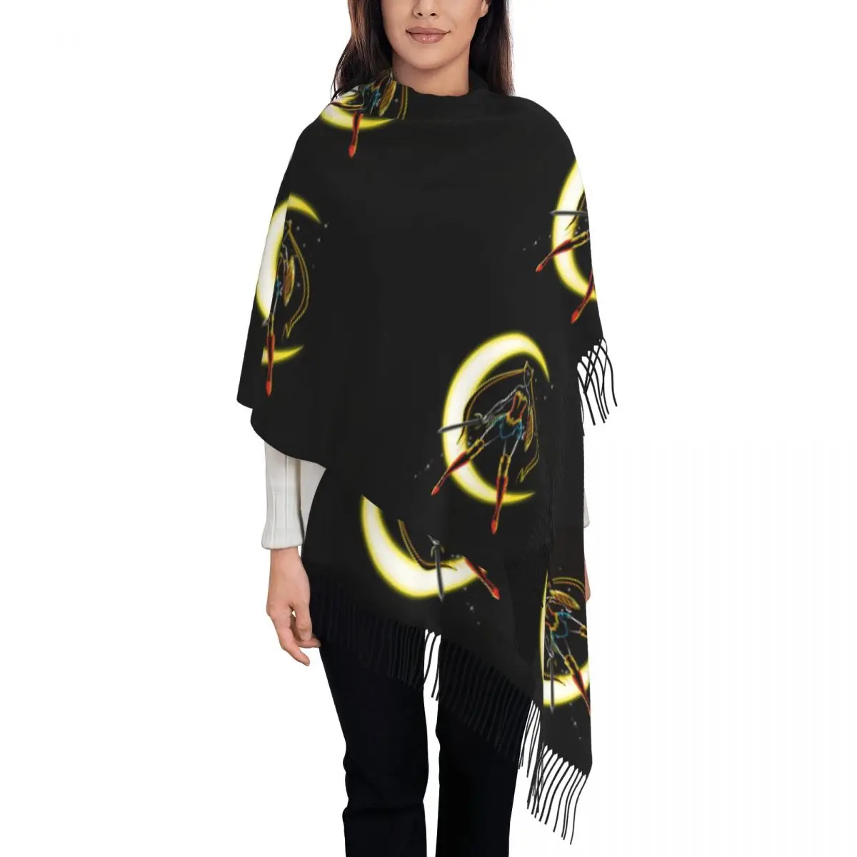 Шарф Wonder Moon с принтом на заказ для мужчин и женщин зимние теплые шарфы шаль Diana