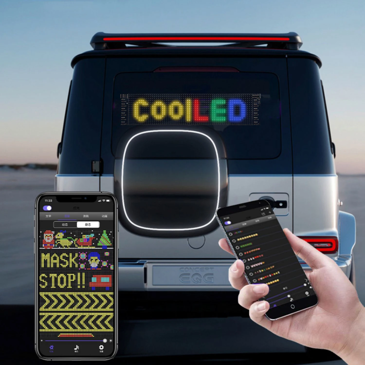 Светодиодная матричная Пиксельная панель Bluetooth APP USB 5 В гибкий адресный RGB узор граффити прокрутка текста анимационный дисплей автомагазин (art.: 3920bf25bd307) - 3920bf25bd307