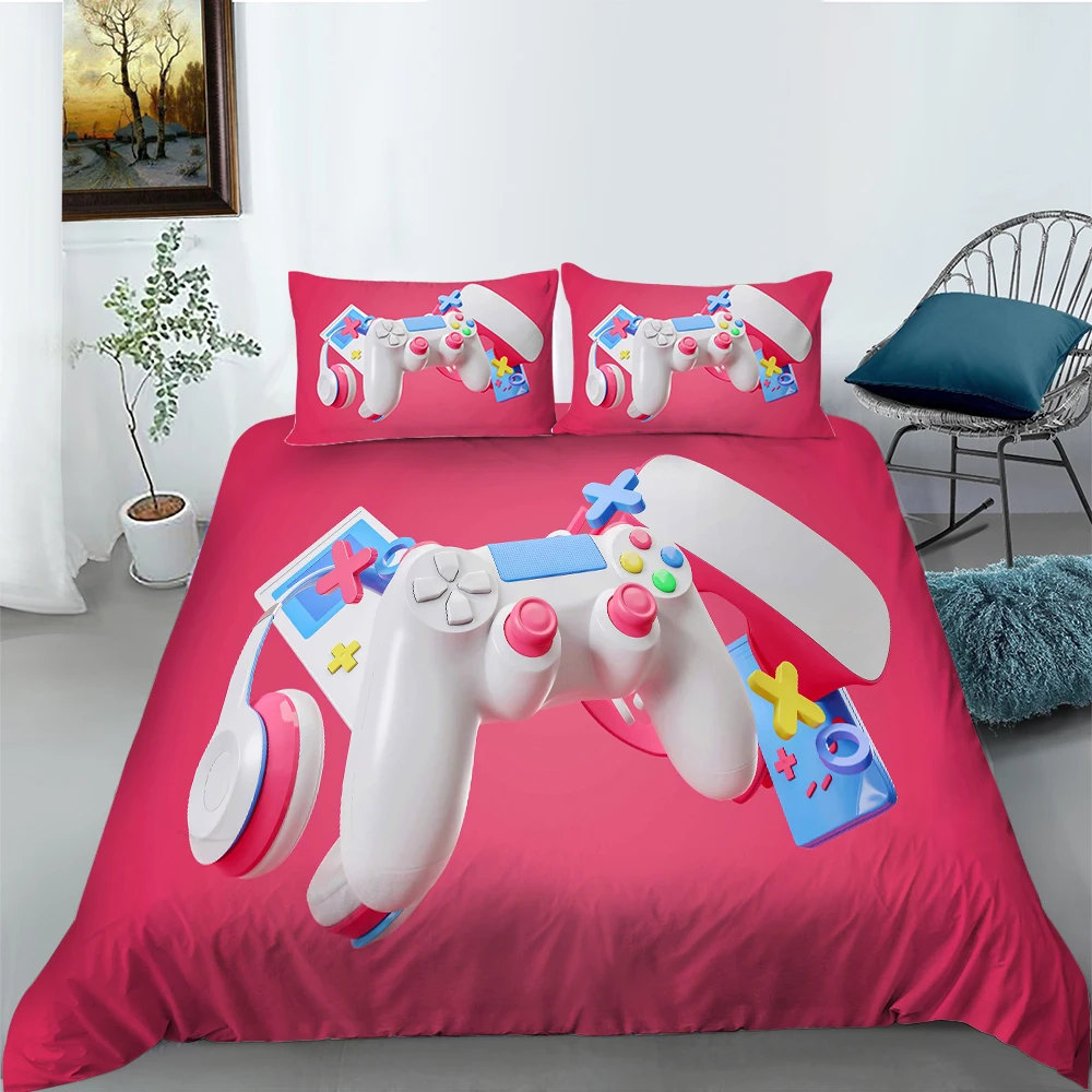 

Wholesale European Pattern Hot Sale Soft Bedding Set 3d Digital Gamer Printing 2/3pcs Duvet Cover Set ES/DE/EU/AU/US Size