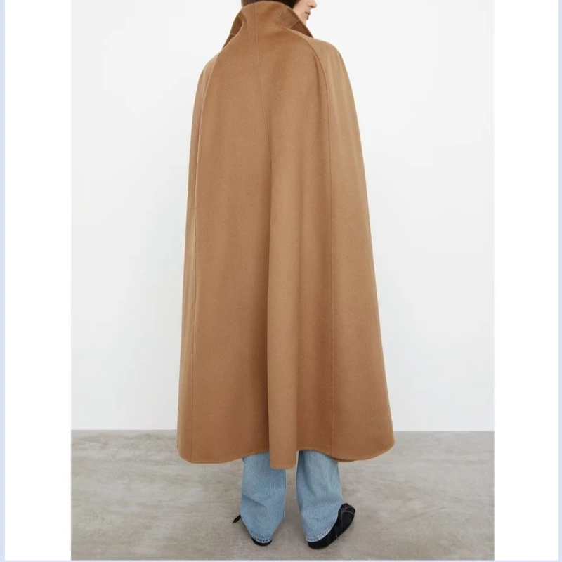 24-летняя новая накидка Nordic TT простое и свободное двустороннее шерстяное пальто