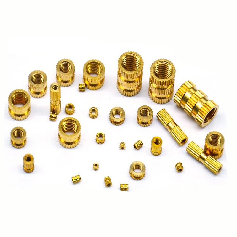 

70pcs M2 brass hot melt nuts sleeves through hole muffs straight thread nut embedded covers nut muff 3-3.5mm outer diameter