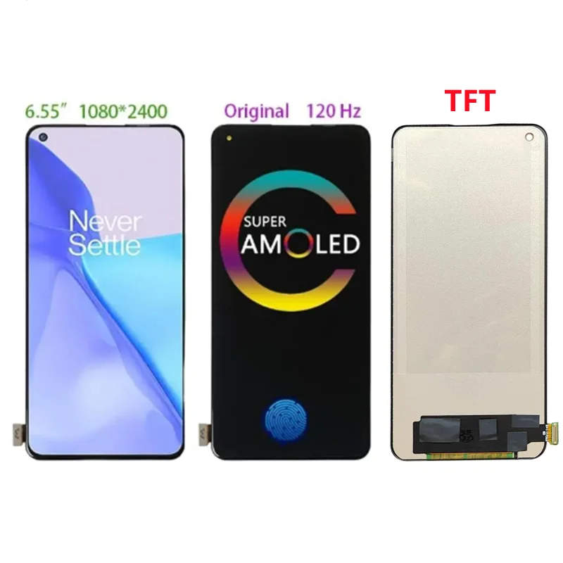 Экран AMOLED TFT для OnePlus 9 LE2113 Замена ЖК-дисплея цифровой сенсорный экран с рамкой Pro