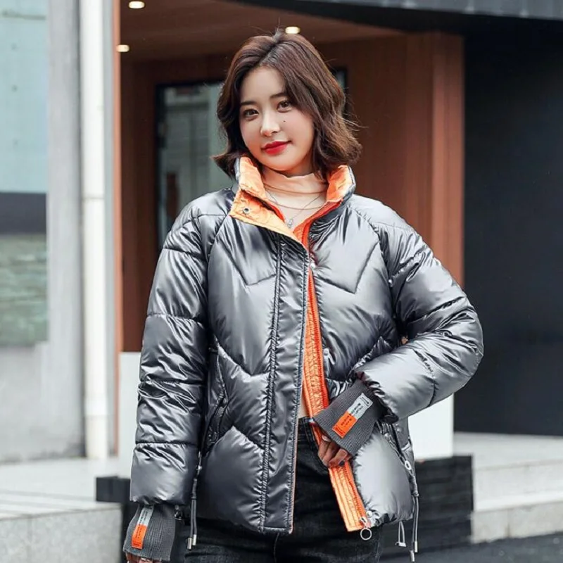 Warm Cotton Jacket Women 2021 Winter Fashion New Think Down Jackets Female Short Lightweight Ladies Coats Tops Parkas XS-2XL