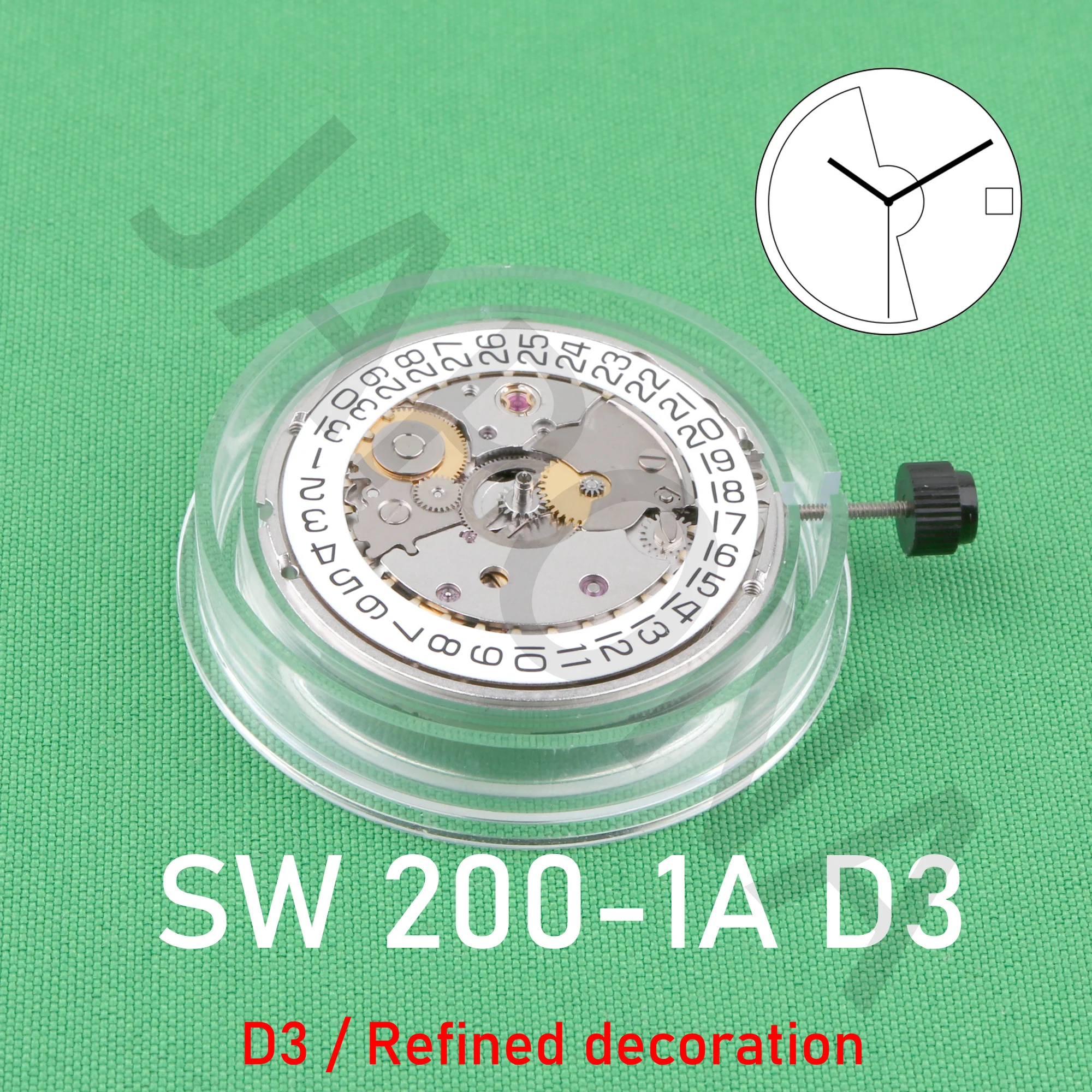 SW200 Sellita SW200-1A D3 (refined decoration), Swiss original mechanical movement calendar three needle automatic movement