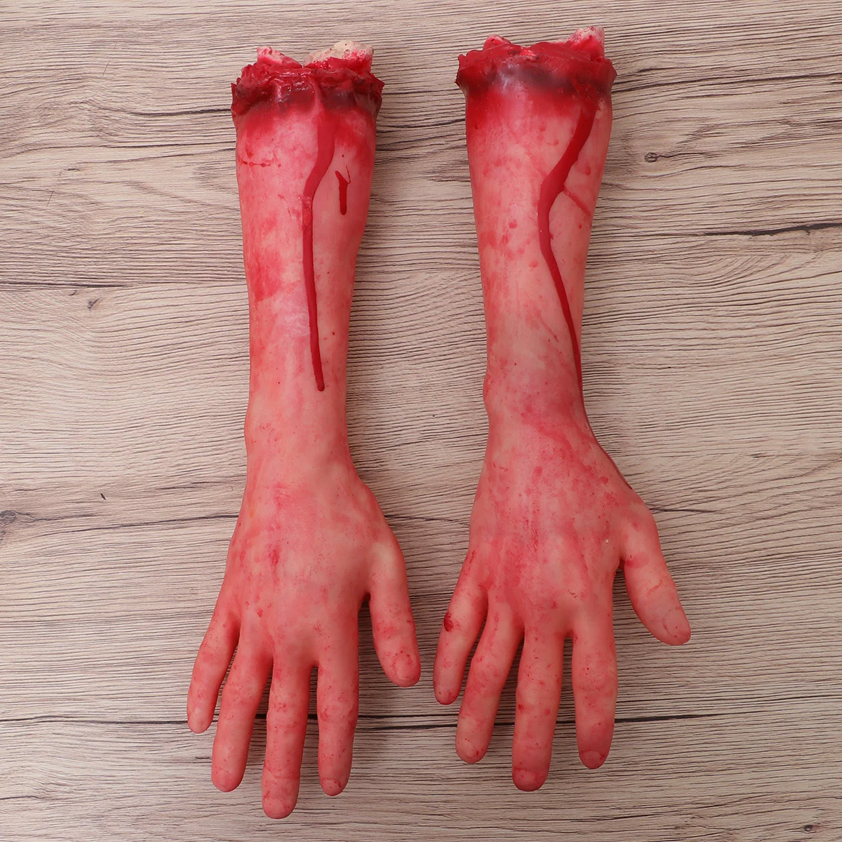 

2pcs Hand Arm Hands Human Body Parts Props Haunted House Scary Party Props