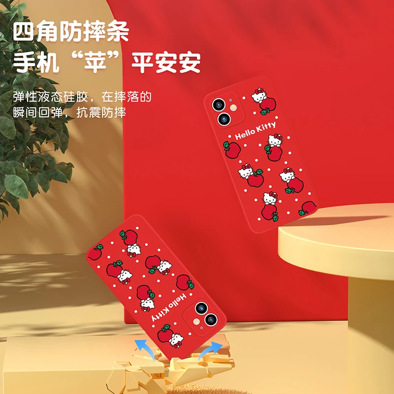 Милый мультяшный чехол Hello Kitty для телефона iPhone 11 12 13 Pro MAX Mini 6 6S 7 8 Plus X XR XS SE 2020