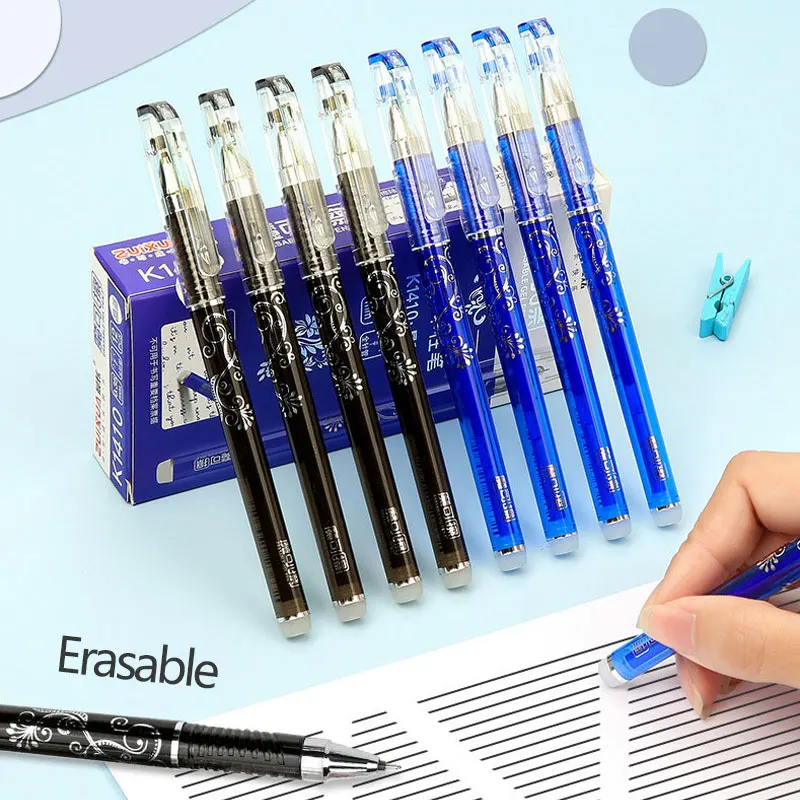 Набор стираемых гелевых ручек 37 шт. 3 ручки 30 стержней 4 ластика офисные