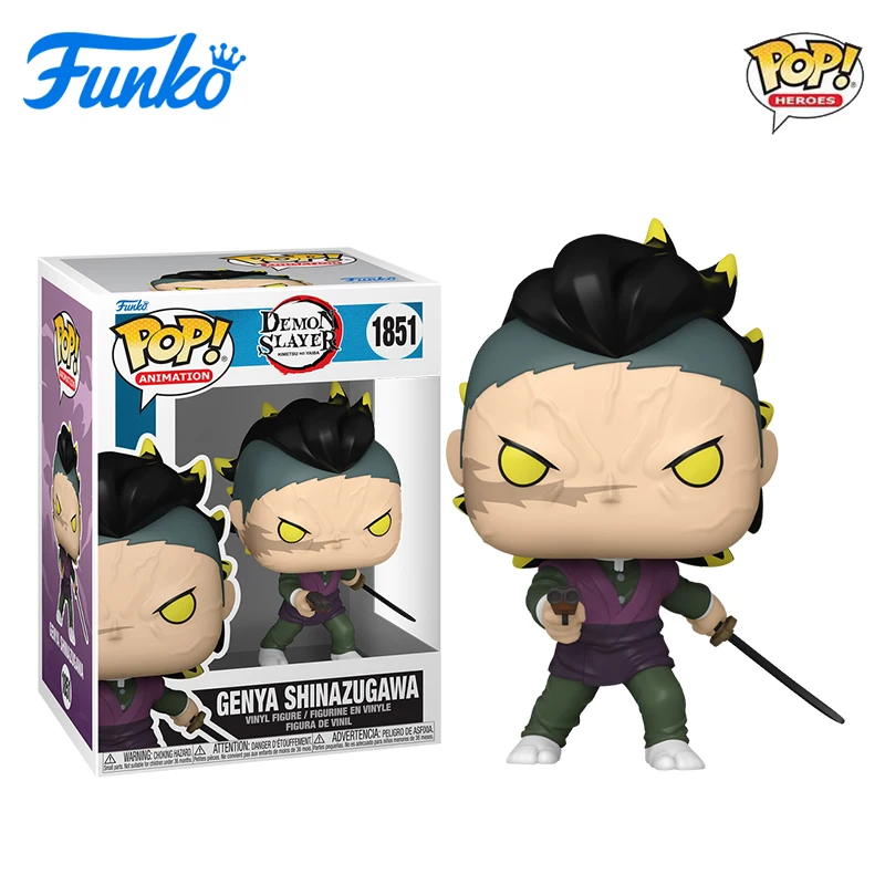 Фото FUNKO POP мультфильм аниме Demon Slayer Wu Yilang Undead River Ganlu Temple стеклянные игрушки фигурки коллекция модель игрушки подарки на день рождения №2