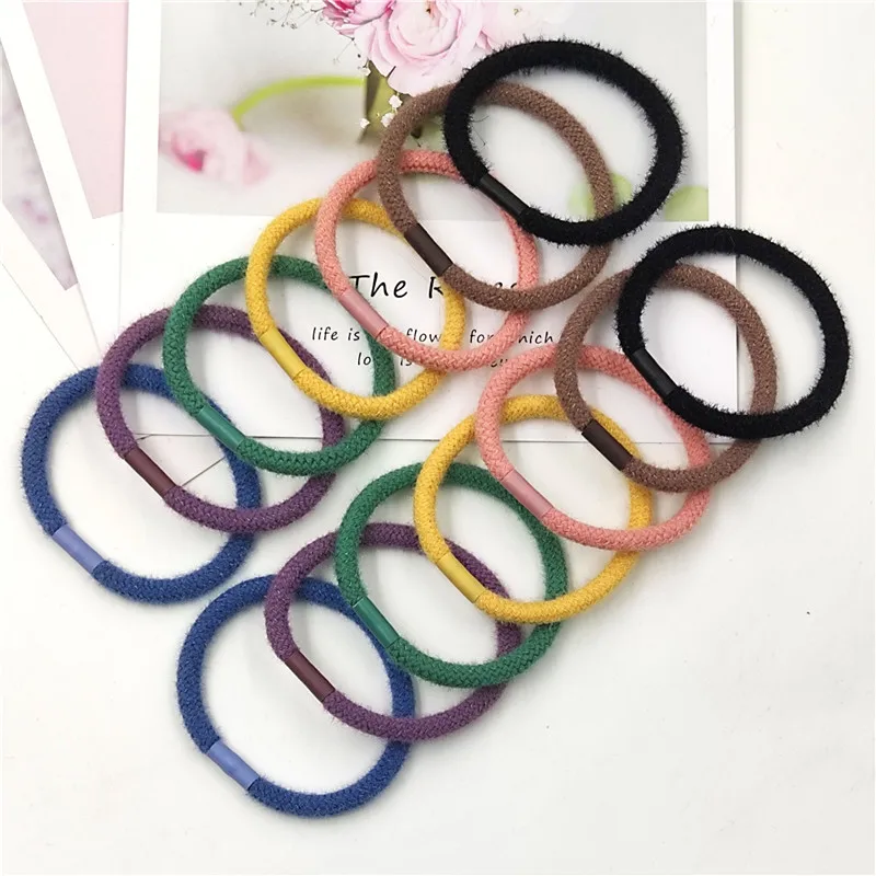 

36PCS/LOT Candy Solid 7 Color Elastic Hair Bands For Girls Seasons Simplicity High Elasticity Kids Hair Accessories For Women