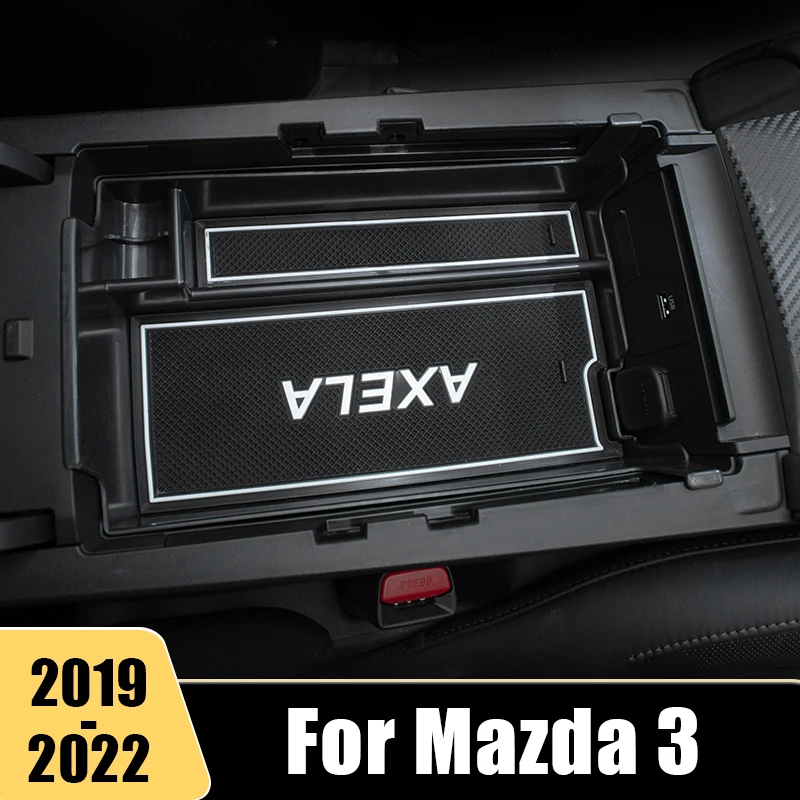 

ABS For Mazda 3 Axela 2019 2020 2021 2022 BP Car Armrest Center Storage Box Container Glove Organizer Case Decoration Accessori