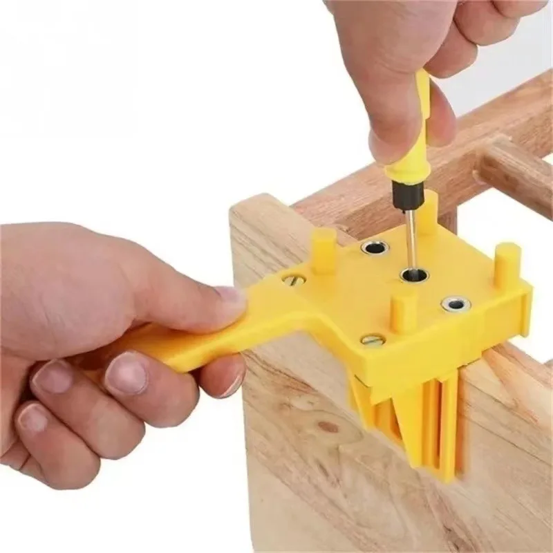 

Carpenter Saw Locator Drilling Locator Tools Handheld Hole Tool Drill Corner Straight Bits Guide Drill Hole Clamp Woodworking