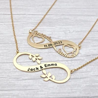 personalized infinity necklace custom name necklace personalized jewelry couple nameplate jewelry anniversary gifts for her