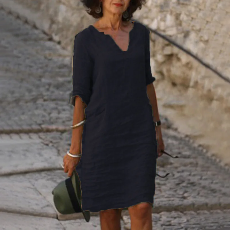 

Summer 2022 Women's Elegant Ladies Dresses Fashion Casual Dresses Long Sleeves Vintage Dresses Quality Vintage Clothes
