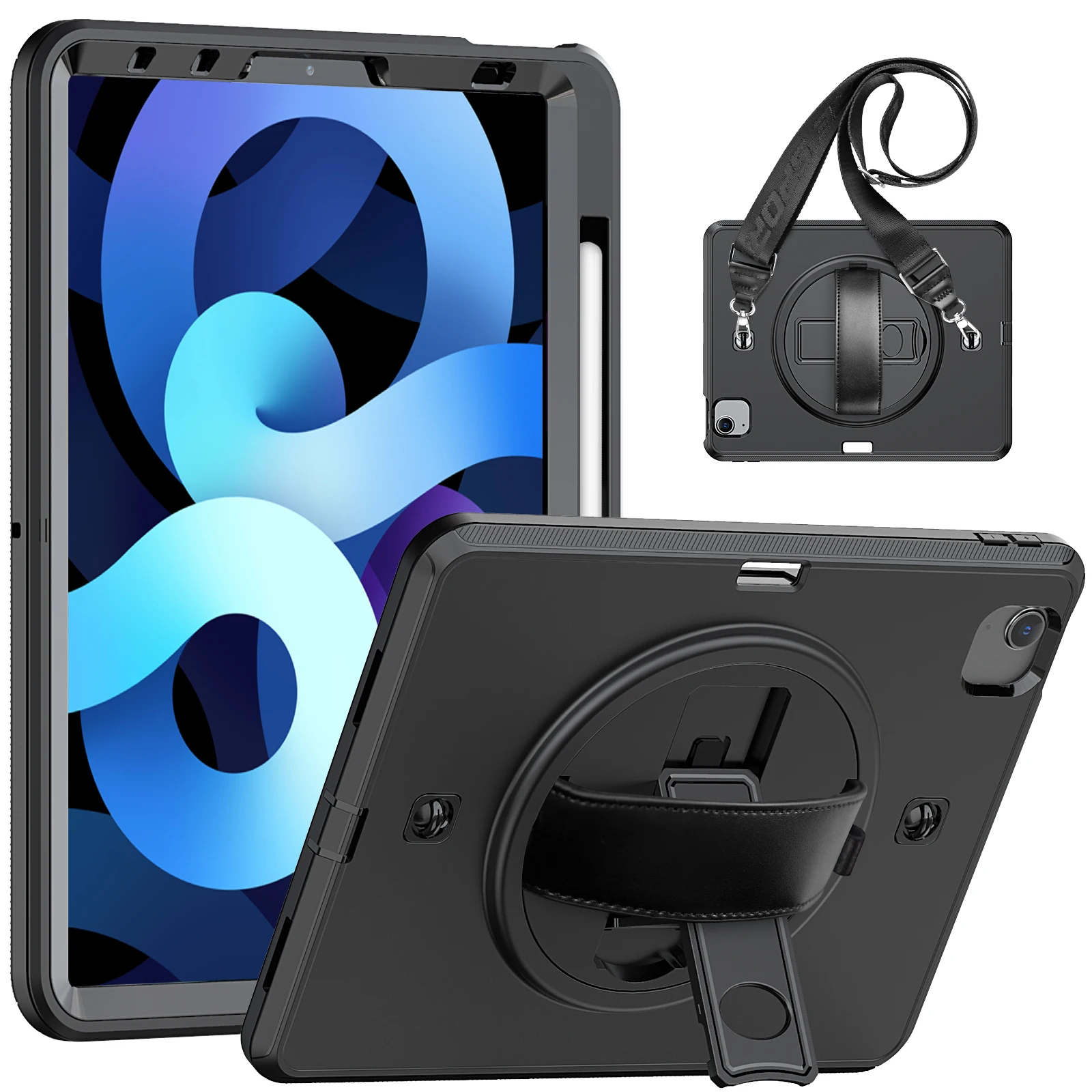 

Новинка 2023, чехол для планшета iPad Air4 Pro 11 Air5 со слотом для ручки, плечевой ремень и ремешок для рук, защитная пленка в подарок, серия Cullinan