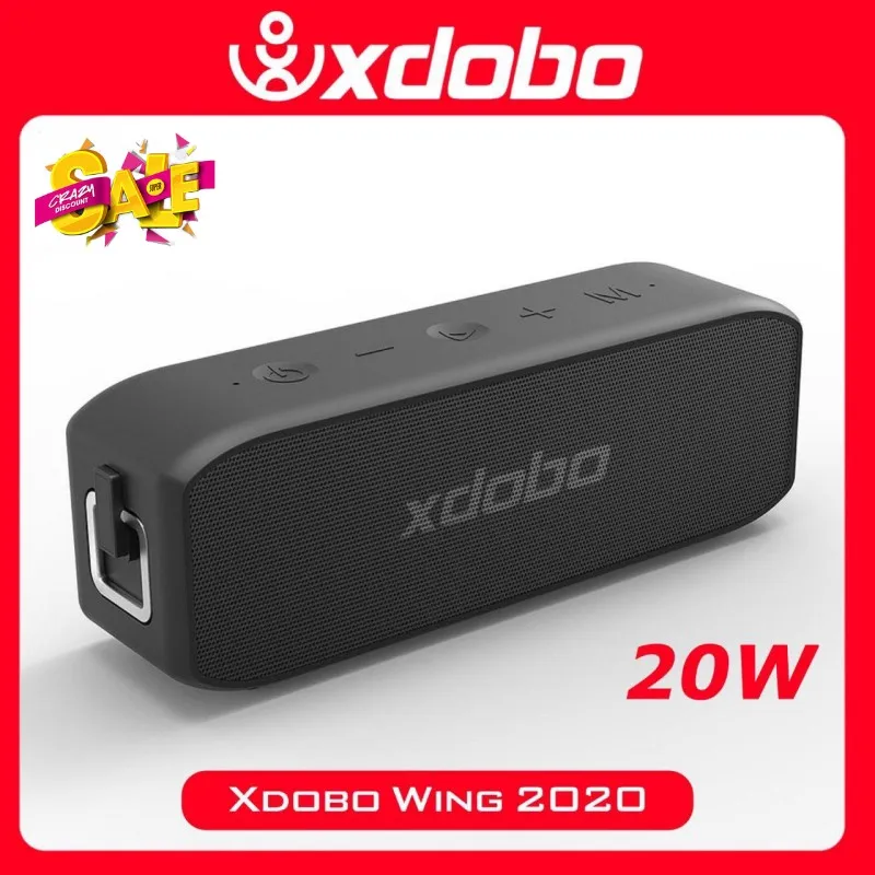 XDOBO Wing 2020 20W Portable Waterproof Bluetooth Speaker BT5.0 Super Bass Type-C USB DSP Sound TWS Soundbar Subwoofer
