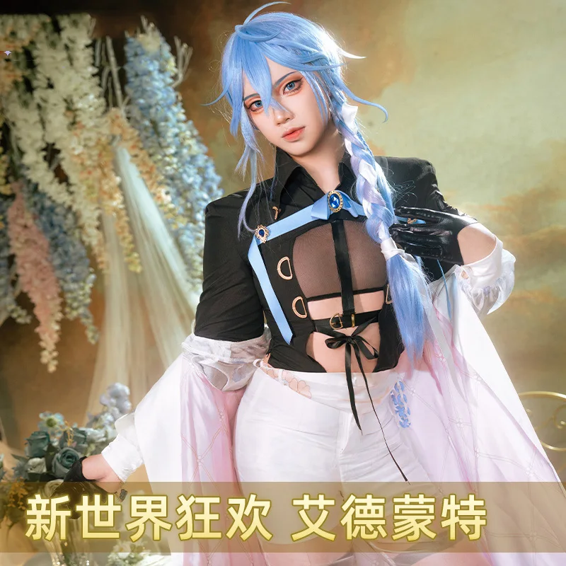 Nu: Carnival Cos Эдмонд Косплей сексуальный черный топ цветочное свадебное платье