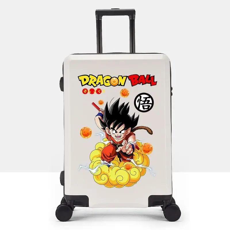 Фото Новый чемодан-тележка Dragon Ball Son Goku Kakarotte с кодовым замком, ярким мультяшным принтом, большой вместимостью, портативный №2