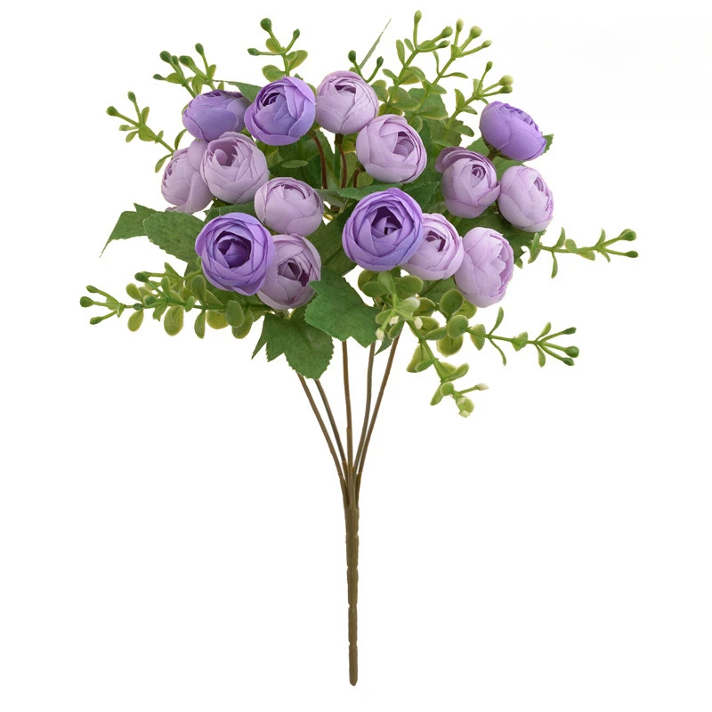 

Искусственные цветы CUIJING, шелк, розы, 15 головок