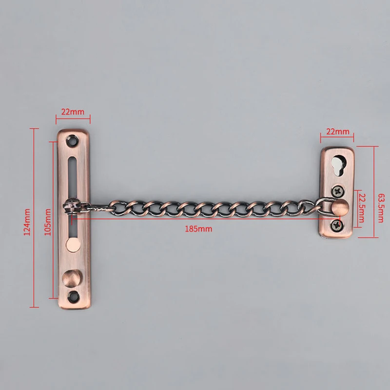 Дверной замок с защитой от кражи защелкой для дверей дома из красной бронзы