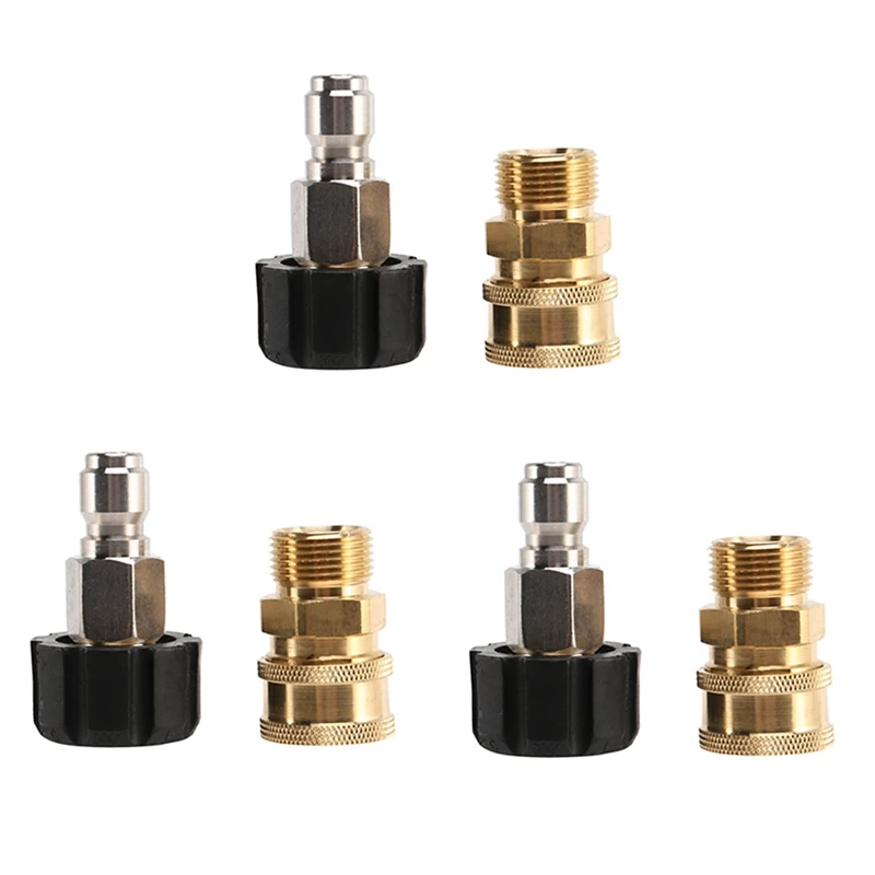 

3X High Pressure Washer Adapter Set Quick Connect Kit, Metric M22-15Mm, TWIS292