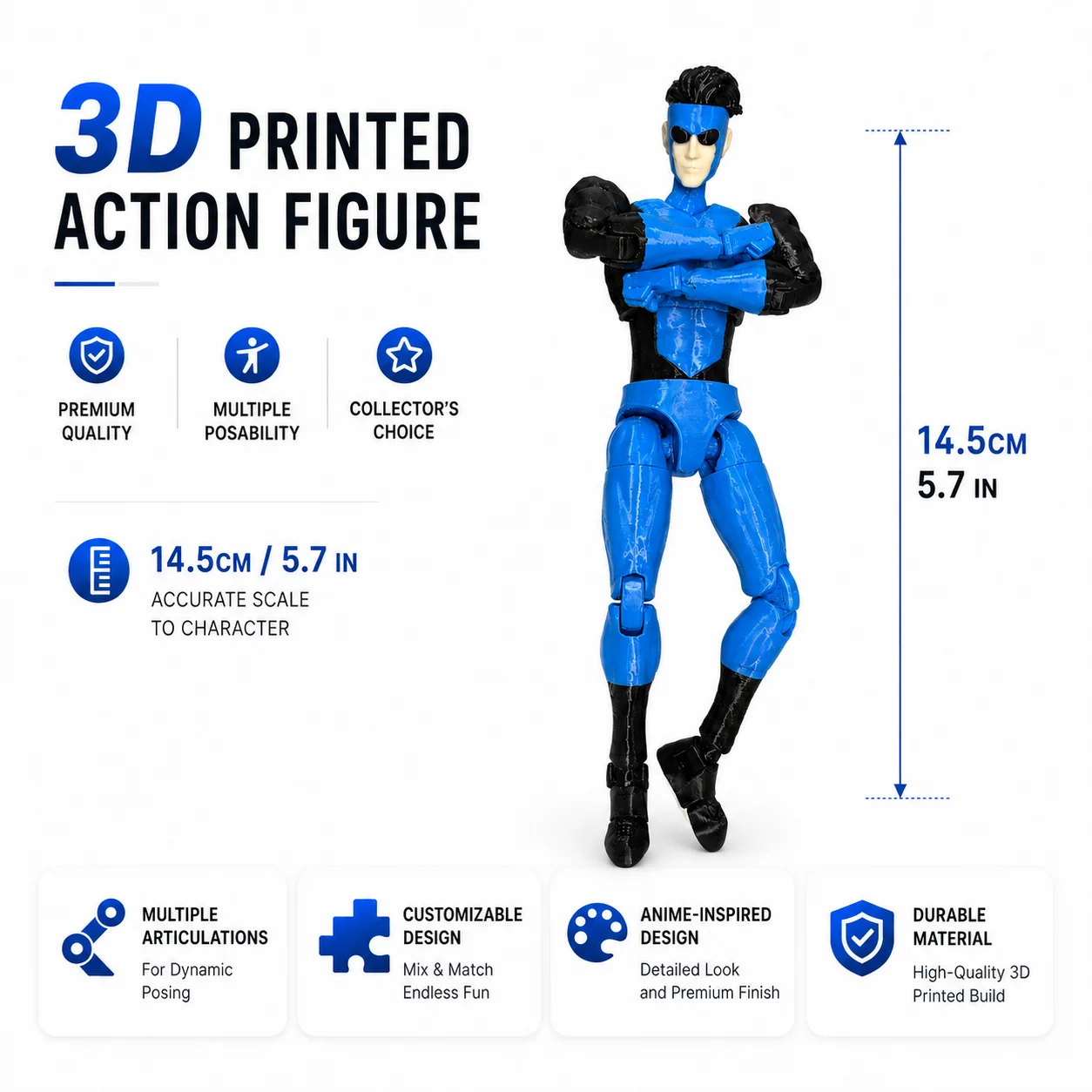 Фото Фигурка Legend13 Invincible Mark2.0, напечатанная на 3D-принтере, модель аниме T13, многосуставная, подвижная, коллекционная игрушка, подарок №5