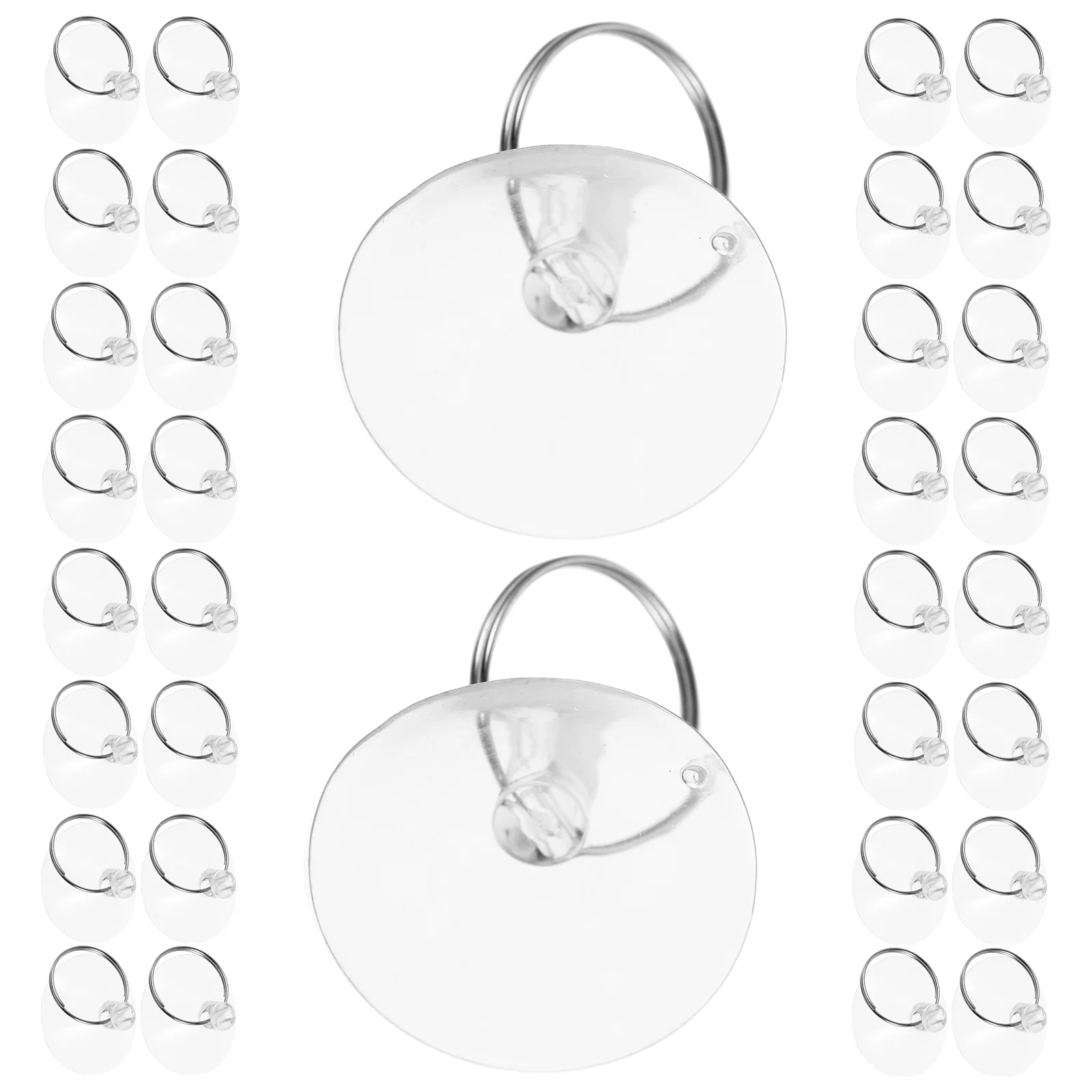 

80 Pcs Transparent Suction Cup Clear Cups Holder Hooks Household Decor Keys Coat Hanger Sucker Home Decoration Pads