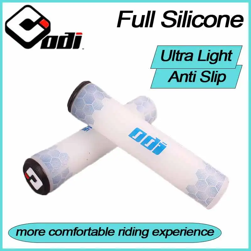 

ODI Ultralight Mountain Bike Grips Shock Absorption Bicycle Handle Cover for MTB Full Silicone Cycling Bicycle Grips Bike Parts