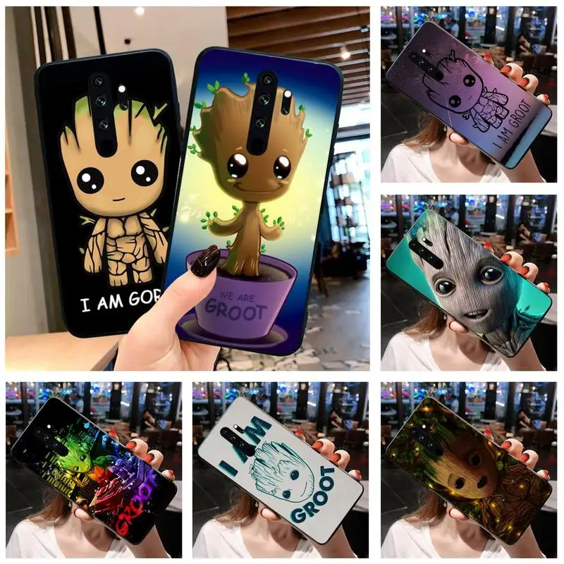 

Marvel Groot Series Phone Case For Redmi 9A K20 K30 K40 Note 11E 11S 11 10 9 Pro Silicone Soft Cover