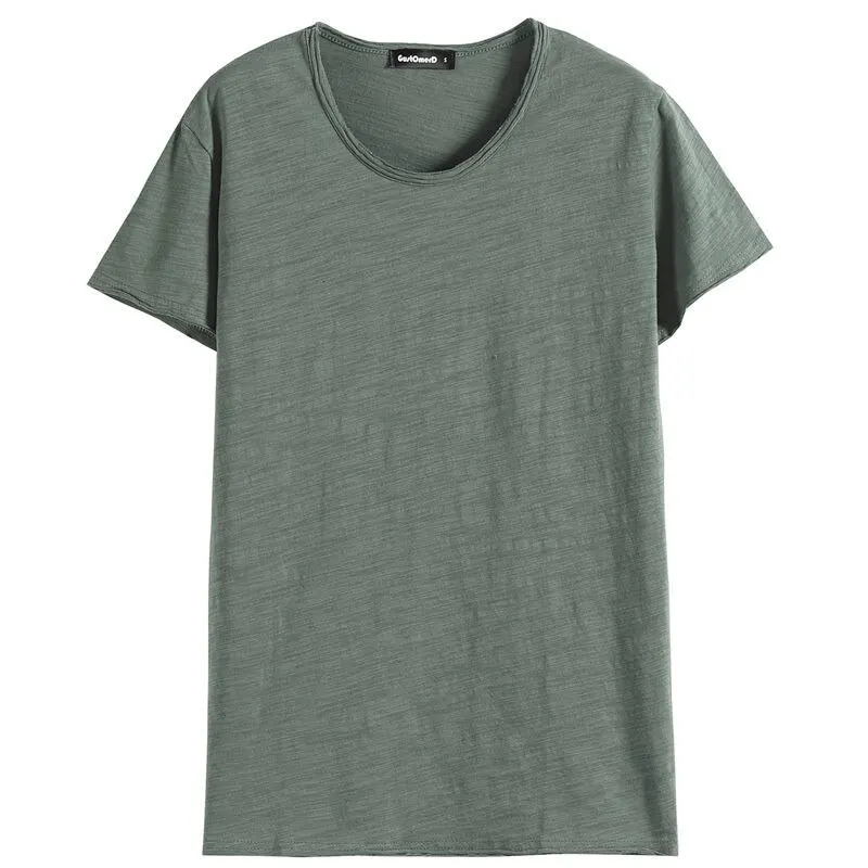 

6379-T-shirt new men's short-sleeved T-shirt lapel middle-aged 79 solid color t-shirt summer