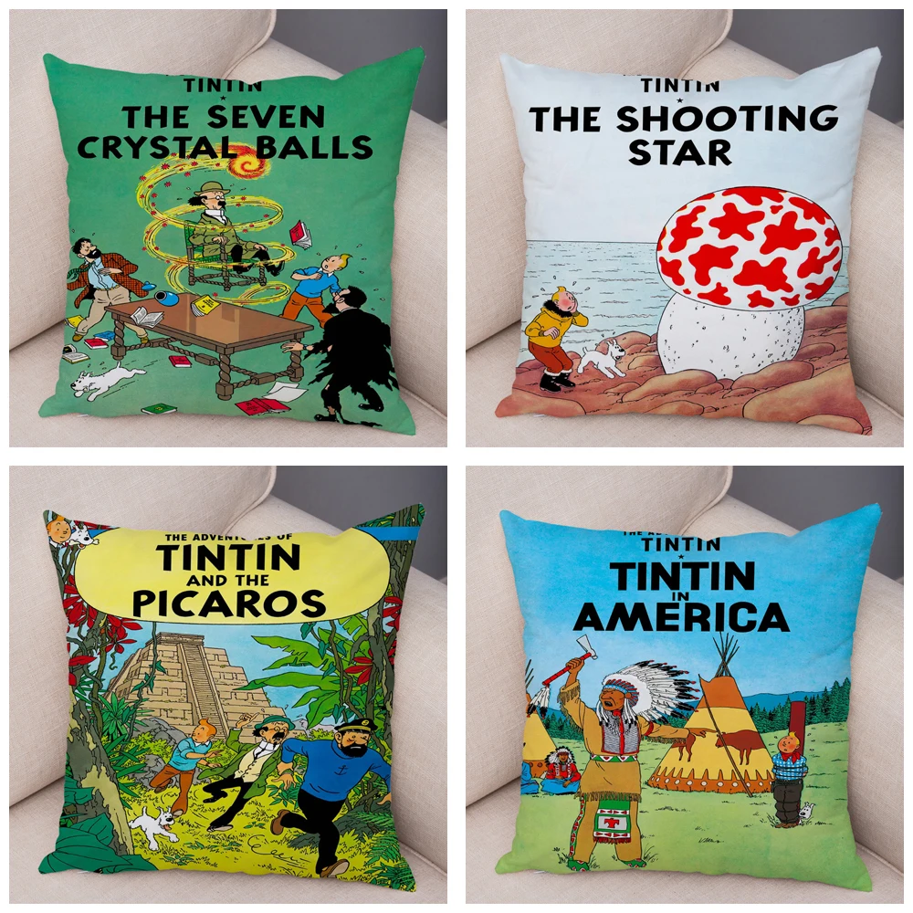 Классический винтажный Чехол для подушки с рисунком в виде книжки из аниме