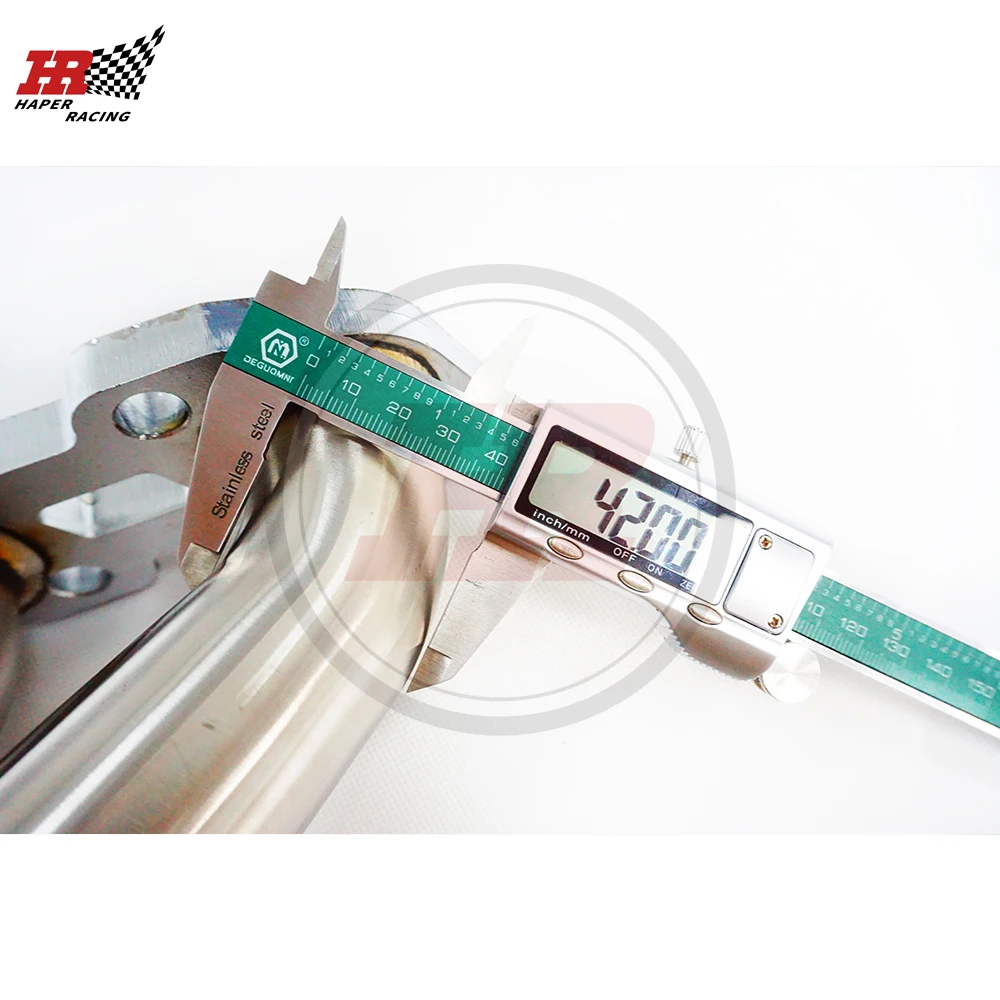 Фото Выпускной коллектор Haper Racing SS304 42 мм с верхним расположением фланцев T4 Twin Scroll для R31 R32 RB20DET RB25DET 240sx S13 S14 1989-1999 гг. №5