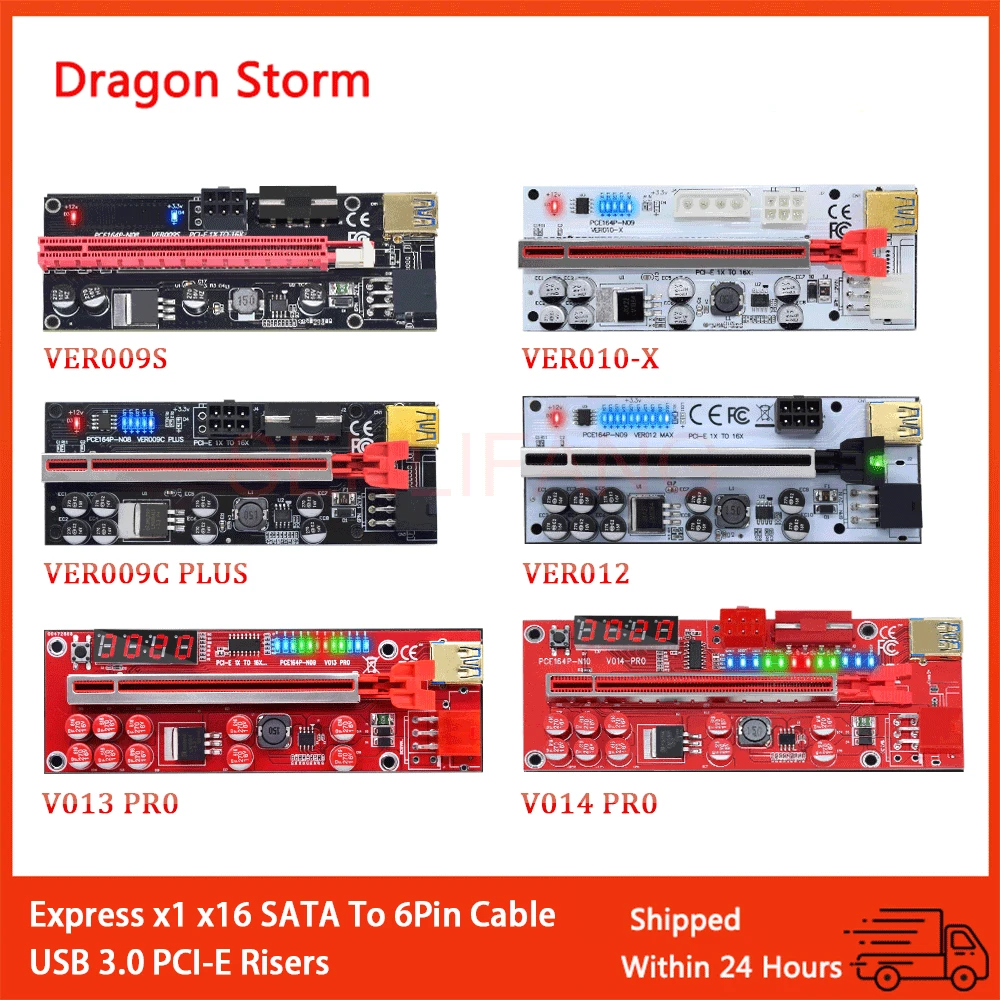 1-6 шт. Новинка VER009S VER009C PLUS VER010-X USB 3.0 PCI-E Райзер VER012 Max V013 PRO Телефон Экспресс 16x карта