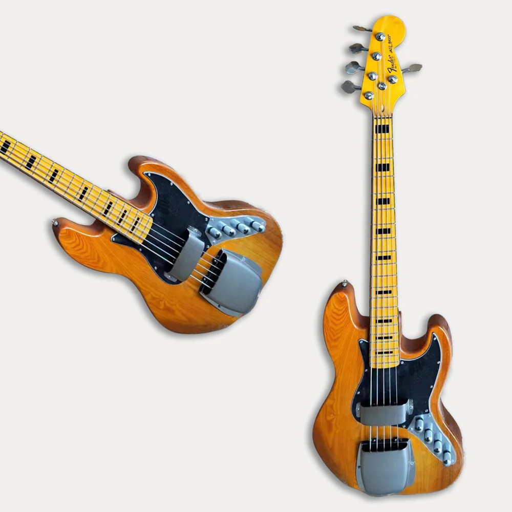 

China Bass Factory JAZZ JB Pickup Left Hand 5 String Mahogany Electric Guitar