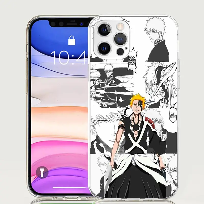 Чехол для телефона Ichigo Kenpachi Bleach Anime Apple iPhone 16 15 14 13 12 11 Pro Max XS X 7 + 8 Plus SE с мягким