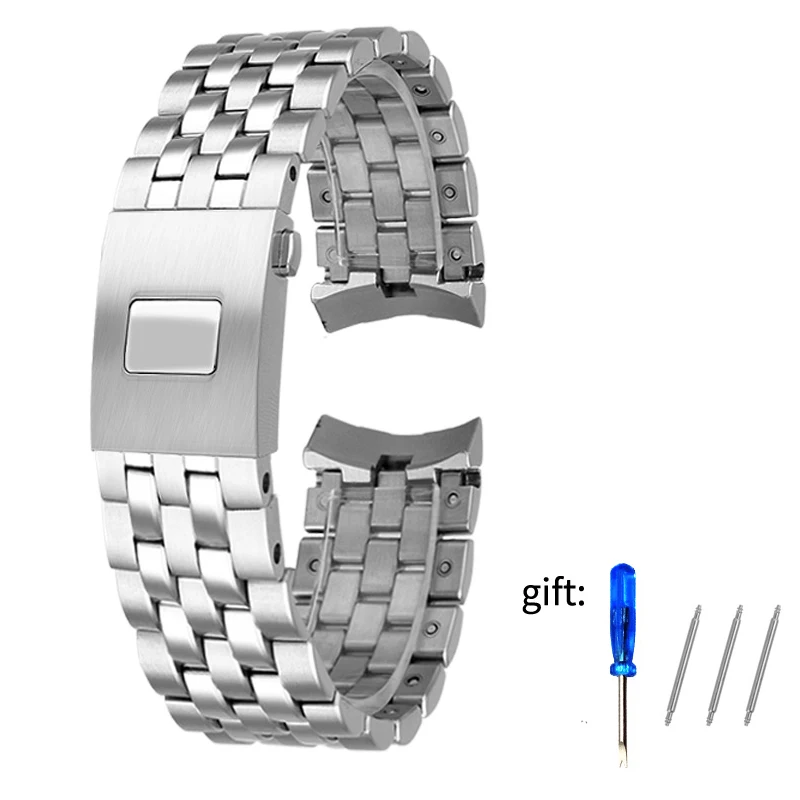 20mm 21mm Solid Stainless Steel Metal Watch Strap For IWC Pilot Mark 17 18 Little Prince IW377717 Men Watch Band Bracelet